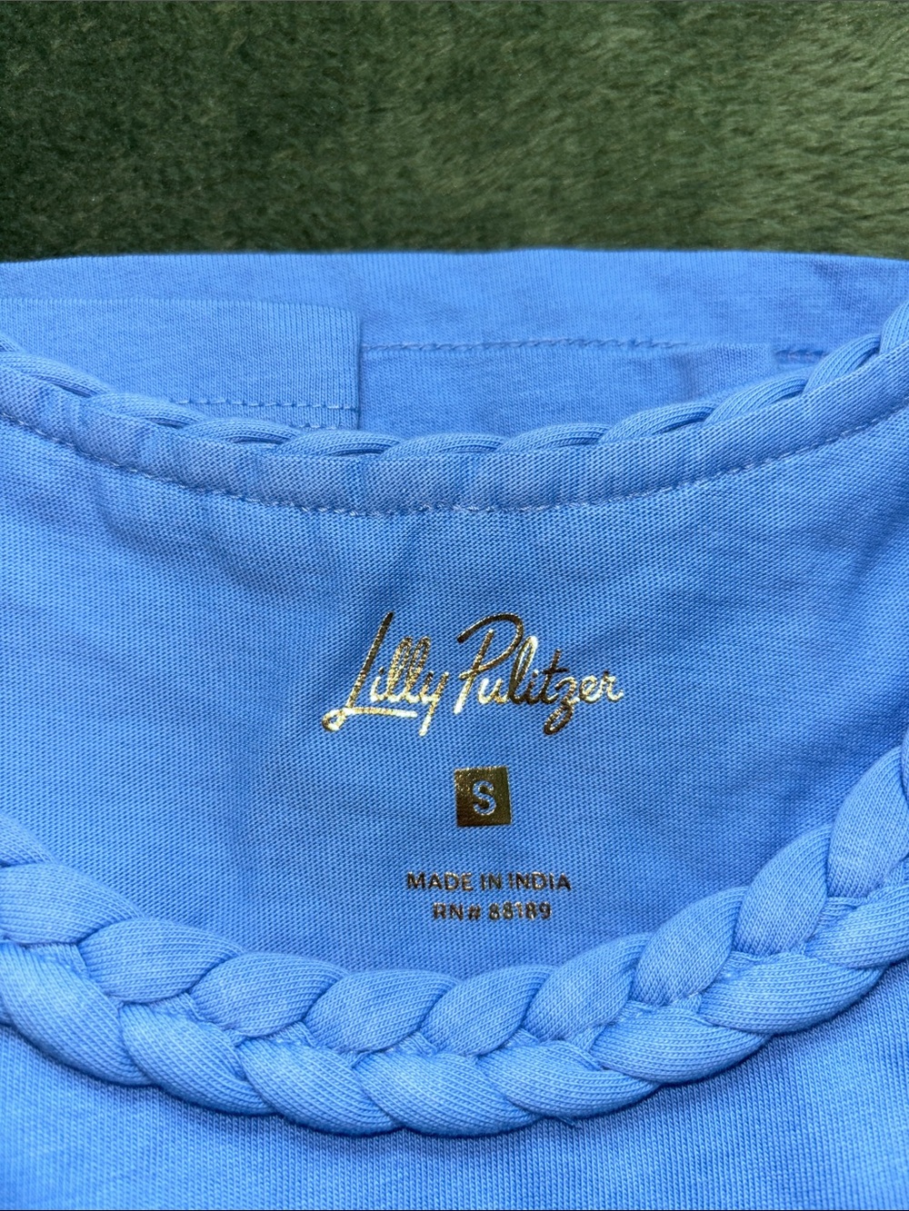 Lilly Pulitzer Braided Neckline Tunic - Bright Blue - Picture 2 of 3